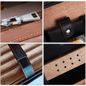 Juego de cigarros de cuero personalizado, humidificador de viaje, caja de cigarros de madera de cedro con accesorios para cigarros, juego de regalo - Product Image 5
