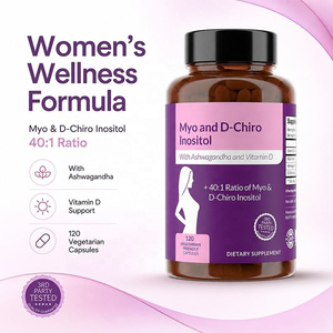 Cápsulas de Mio-D-Chiro-Inositol 40:1 con Ashwagandha y Vitamina D3, Suplemento para el Equilibrio Hormonal, Venta al Por Mayor, Servicio CDMO - Product Image 5