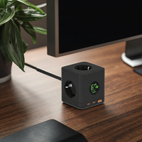 Chargeur rapide 3680W, 3 prises, 3 ports USB (2-C Type), multiprise de bureau, prise d'extension EU/Kr Cube ABS, ordinateur portable/ordinateur portable