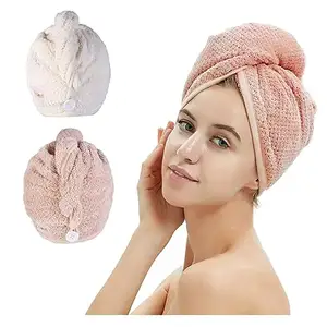 Secado del cabello Turbante Toalla Envoltura Microfibra Toallas rápidas para el cabello Secado del cabello Toalla Cap