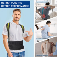 Correcteur de posture en néoprène pour hommes et femmes, réglable, soutien supérieur du dos, des épaules et de la clavicule, respirant, durable, design portable
