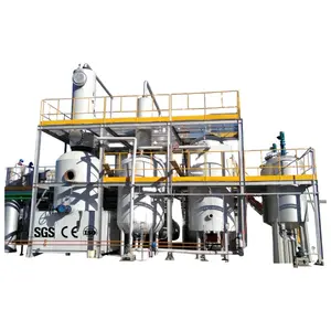 Industrial used motor engine oil refining distillation to diesel fuel oil refinery equipment