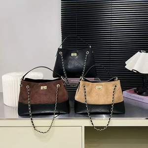 Sac à bandoulière carré petit en PU imperméable pour femme, motif géométrique, chaîne, accessoire de mode luxueux - Product Image 4