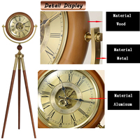Nouvelle Horloge de Sol en Métal au Design Original 2025, Style Art Déco, Aiguille Simple en Fer pour Chambre, Horloge sur Pied