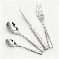 Ensemble de couverts en acier inoxydable 304 pour hôtels et restaurants, cuillères, fourchettes, couteaux, vaisselle