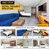 Solutions clés en main pour projets hôteliers personnalisés, mobilier d'hôtel Holiday Inn Express, mobilier complet pour chambre d'hôtel, ensembles de meubles de chambre d'hôtel