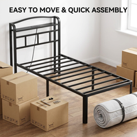 Ensemble de meubles de chambre à coucher traditionnels OEM, lit pliable extensible en acier portable pour appartement