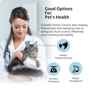 Cuenco para gatos para <span class=keywords><strong>comer</strong></span> lentamente, comedero automático para gatos, cuenco para perros, dispensador inteligente de comida para perros y Mascotas - Product Image 4