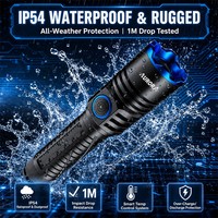 Lampe torche LED AURORA 800LM avec zoom et faisceau réglable pour le camping