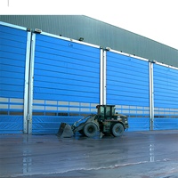 Porte à enroulement flexible à grande vitesse en PVC industriel personnalisée, résistante au vent et insonorisée, pour entrepôt