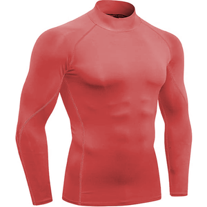 T-shirt de sport élégant à manches longues en velours pour homme, col roulé, idéal pour l'entraînement et la gym en automne et en hiver, en polyester - Product Image 3