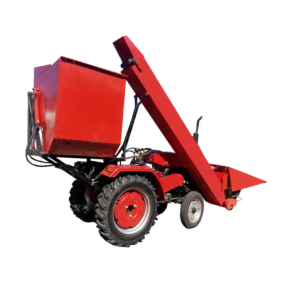 Corn combine Tractor - powered corn harvesting and peeling machine Straw crusher