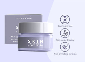 Crème de nuit pour le visage, livraison gratuite, hydratant, acide hyaluronique, vitamine <span class=keywords><strong>B3</strong></span>, récupération, crème de nuit pour le visage - Product Image 6