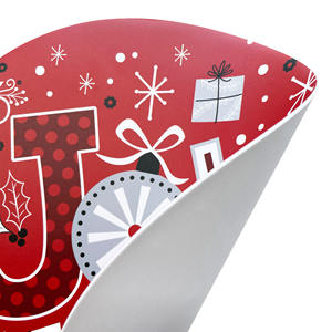 Napperons de table de Noël rouges napperons ronds en plastique de couleur <span class=keywords><strong>rouge</strong></span> de haute qualité et prix bon marché - Product Image 3