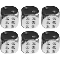 Dés de jeu en acrylique D6 à 6 faces avec coins arrondis, accessoires de remplacement portables pour jeux de société
