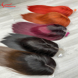 Peluca de Bog marrón Peluca de cabello vietnamita virgen alineada con cutícula, peluca de cabello humano de encaje completo 100% sin procesar - Product Image 5