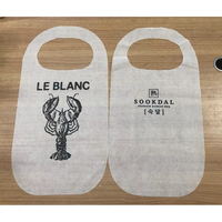 Fabricant de tablier de homard personnalisé jetable non tissé imperméable à l'huile non tissé bavoirs pour adultes pour manger sans dégâts