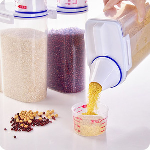 Contenitore per <span class=keywords><strong>Alimenti</strong></span> in Plastica PP Trasparente, Ermetico e Antiumidità, Organizzatore da Cucina per <span class=keywords><strong>Conservazione</strong></span> di Cereali - Product Image 5
