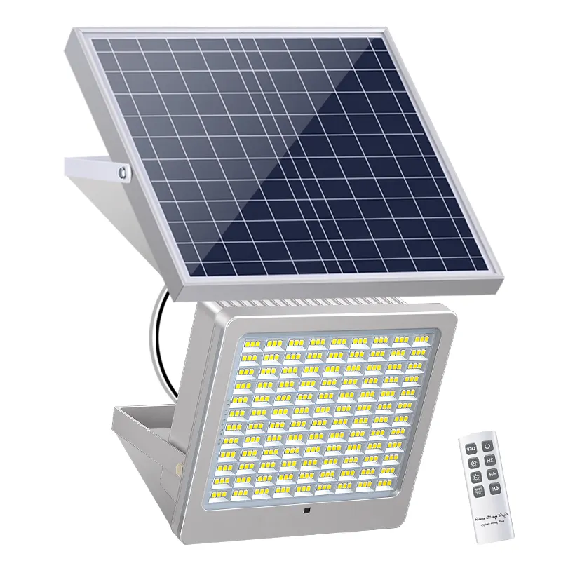 EU Patent Solar Flood Light 495LED Timing Lighting Sensor Remote Control Solar Light