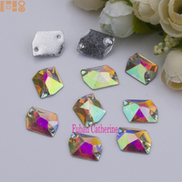 Vente en gros Surface satellite ronde en résine Couture Rhinestone AB Flatback Coudre des pierres Strass pour vêtements Accessoires Chaussures