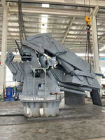 Grue de pont marine pliante télescopique à bras rigide, montée sur piédestal, pour transfert embarcation-terre, avec moteur et pompe, capacité de levage 1-12t, hauteur maximale 25m