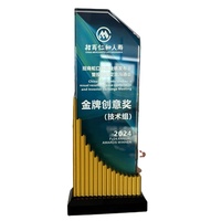Plaque en verre clair Trophées imprimés en couleur vierges Trophée en cristal coloré Trophées en cristal imprimés en couleur créative