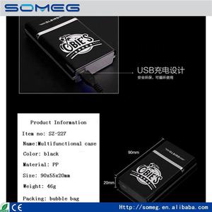 Custodia per sigaretta multifunzione con <span class=keywords><strong>accendino</strong></span> elettronico ricaricabile - Product Image 3