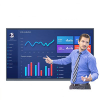 Tablero de presentación digital interactivo inteligente de 65 pulgadas con 75 opciones de pantalla blanca de 86 pulgadas Pizarra interactiva inteligente