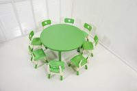Table ronde en plastique pour enfants, table d'activités pour la maternelle, tables et chaises réglables pour enfants pour l'éducation préscolaire