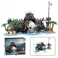 Modèle de bateau pirate en plastique en petites pièces compatible transfrontalier FFL, jouet éducatif à assembler, blocs de construction décoratifs, 800 pièces