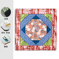 Tapis de table de mahjong transfrontalier antidérapant et insonorisant avec bordure renforcée, illustration antique, en caoutchouc, impression imperméable, pour table multi-joueurs