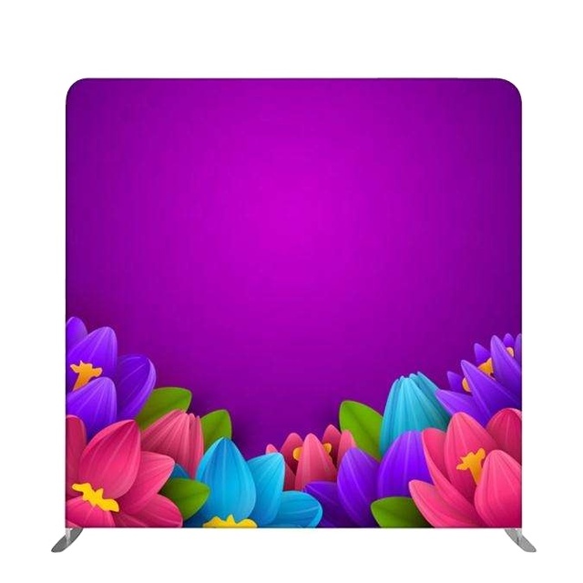 Modern Foldable Wedding Events Aluminum Tube Frame Tension Fabric Exhibition Display Photo Booth Backdrop Wall