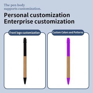 Stylos à bille écologiques personnalisés en papier recyclé, stylo publicitaire avec logo, stylo sportif de haute qualité, nouveauté pour les entreprises, encre bleue 1,0 mm - Product Image 2