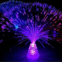 Lumière de base à fibres optiques LED multicolore à dégradé clignotant, pour décoration d'ambiance de bar à domicile, lumière de nuit ciel étoilé
