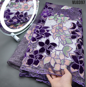 शादी की कढ़ाई के लिए सुपू 2023 लक्जरी मखमल फीता, पत्थरों के साथ लुलट फीता - Product Image 3