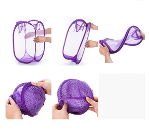 Home cleankeeping pieghevole vestiti sporchi cesti giocattoli per bambini multicolore pieghevole in rete traspirante <span class=keywords><strong>cesto</strong></span> della biancheria borsa - Product Image 6