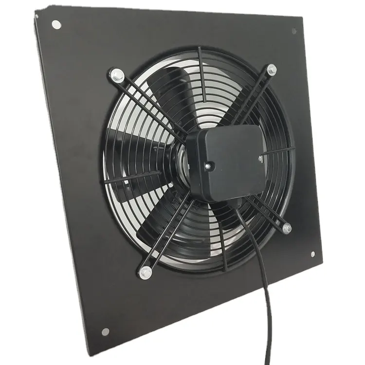 Extrator de ar industrial silencioso poderoso, grande, ventilador de escape comercial de metal axial para cozinha be