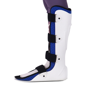 Adjustable <b>Ankle</b> Foot Brace With Four Straps Breathable Inner Lining Reinforced Resin Plate For Adult Unisex <b>Support</b> - Product Image 3