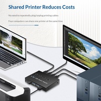 Commutateur KVM USB 3.0 4 ports avec résolution 8K, 4 ordinateurs partagent clavier, souris, imprimante - En stock