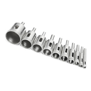 Jeu de scies cloches diamantées 6-30 mm, forets métalliques pour le traitement du verre, du marbre et de la céramique, 10 pièces, taille métrique - Product Image 5