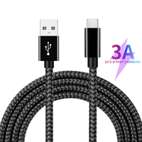 Nouveau 5v 2a Nylon Tressé Smart Protection Micro Type C Charge Rapide Données Câble Usb pour Téléphone