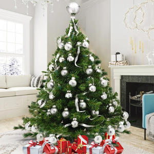 Arbre de Noël réaliste en PVC givré de décoration de Noël personnalisé de bonne année pour les vacances - Product Image 3