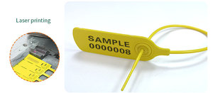 Sceau de sécurité en plastique inviolable, étiquette en plastique à tirer, étiquette suspendue personnalisée pour conteneur de vêtements - Product Image 5