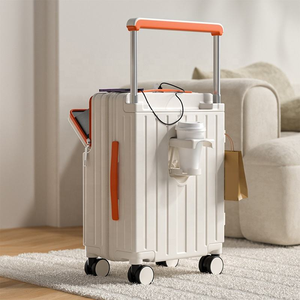 <span class=keywords><strong>Valise</strong></span> à large poignée <span class=keywords><strong>avec</strong></span> porte-gobelet, <span class=keywords><strong>chargeur</strong></span> <span class=keywords><strong>USB</strong></span>, taille <span class=keywords><strong>cabine</strong></span>, <span class=keywords><strong>valise</strong></span> à large tige de traction, <span class=keywords><strong>valise</strong></span> de 20 pouces, <span class=keywords><strong>valise</strong></span> à main - Product Image 2