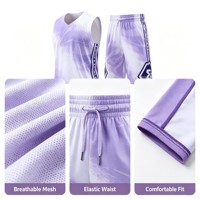 Ensembles de basketball personnalisés à sublimation effet éclaboussures de peinture pour unisexe, uniformes de sport en maille extensible quadridirectionnelle, support pour logo, numéro et nom d'équipe
