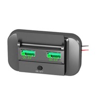 Accessoires de prise USB 12V QC3.0 + PD 3.0 avec interrupteur d'alimentation et couvercle