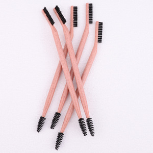 Cepillo de doble punta para <span class=keywords><strong>cejas</strong></span> y rímel con mango de plástico en colores blanco, rosa y negro, para uso de marca privada, venta al por mayor - Product Image 6