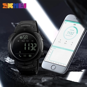 Montre digitale sportive pour homme SKEMI <span class=keywords><strong>1301</strong></span>, chronographe en silicone, montres LED de luxe, date automatique, calendrier, alarme pour homme - Product Image 5