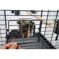 Cage à oiseaux en fer forgé de taille moyenne, pliable, en acrylique, écologique, avec support suspendu, accessoires pour éleveurs d'oiseaux, boîte pour animaux de mariage