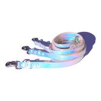 Sangle enduite de PVC de haute qualité étanche et durable pour collier et laisse pour animaux de compagnie accessoire transfrontalier réfléchissant